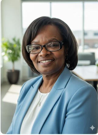 Diana Powell sitting in an office smiling